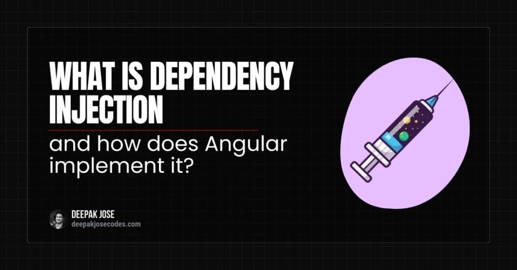 What is dependency injection and how does Angular implement it?